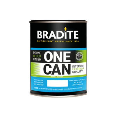 Bradite One Can Matt Multi-Surface Primer and Finish (OC63) 1L - (RAL 3016) Coral red