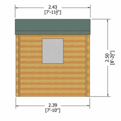 Bradley 19 mm Log Cabin 10 x 10 Feet - 6