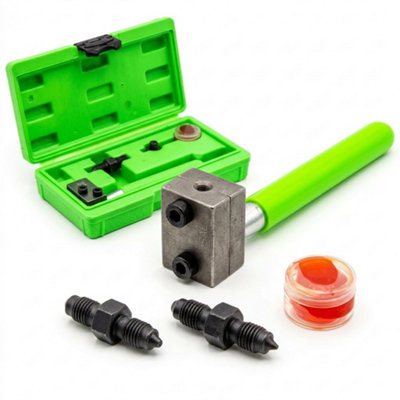Brake Pipe Flaring Tool Kit Single and Double Flare Hand Held Garage Too