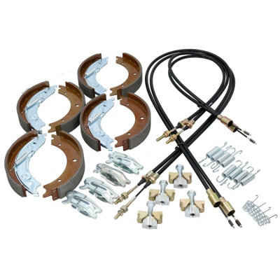 Brake Shoe & Cable Full Kit for Ifor Williams Flatbed Trailer LM146 ...