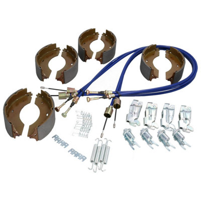 Brake Shoe & Cable Full Kit for Indespension Plant Trailer AD2500 ...