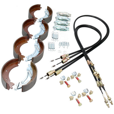 Brake Shoe & Cable Kit for Ifor Williams Flat Bed Dropside Trailer ...
