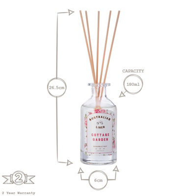 Bramble Bay - Australian Linen Scented Candle & Diffuser Set - 250g/180ml - Cottage Garden - 2pc - 6