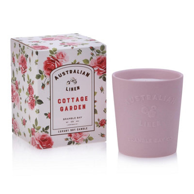 Bramble Bay - Australian Linen Soy Wax Scented Candle - 250g - Cottage Garden