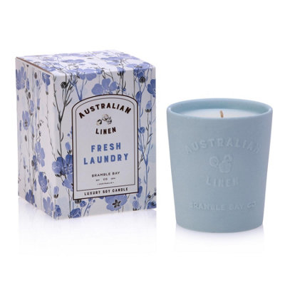 Bramble Bay - Australian Linen Soy Wax Scented Candle - 250g - Fresh Laundry