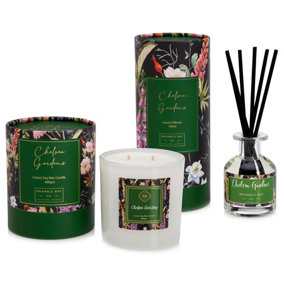 Bramble Bay - Botanical Scented Candle & Diffuser Set - 400g/150ml - Chelsea Gardens - 2pc