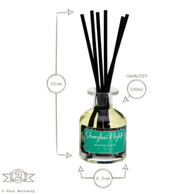 Bramble Bay - Botanical Scented Votive Candle & Diffuser Set - 185g/150ml - Shanghai Nights - 2pc - 6