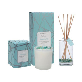 Bramble Bay - Crystal Infusions Scented Candle & Diffuser Set - 300g/150ml - Amazonite - 2pc