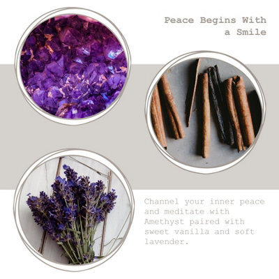Bramble Bay - Crystal Infusions Scented Candle & Diffuser Set - 300g/150ml - Amethyst - 2pc - 3