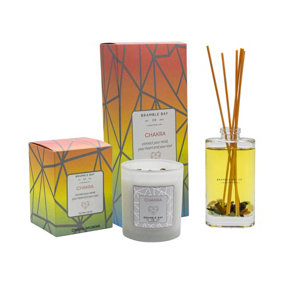 Bramble Bay - Crystal Infusions Scented Candle & Diffuser Set - 300g/150ml - Chakra - 2pc