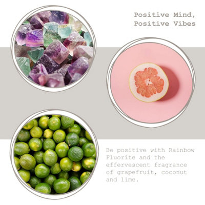 Bramble Bay - Crystal Infusions Scented Candle & Diffuser Set - 300g/150ml - Rainbow Flourite - 2pc - 3