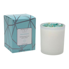 Bramble Bay - Crystal Infusions Soy Wax Scented Candle - 300g - Amazonite