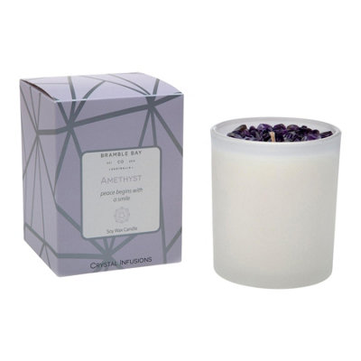 Bramble Bay - Crystal Infusions Soy Wax Scented Candle - 300g - Amethyst