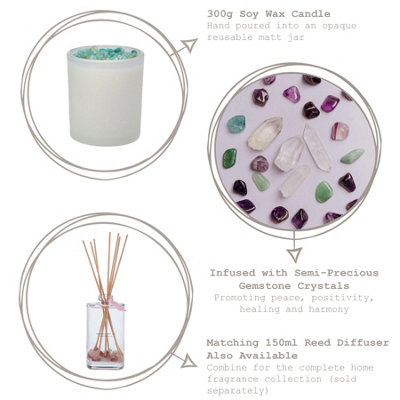 Bramble Bay - Crystal Infusions Soy Wax Scented Candle - 300g - Chakra