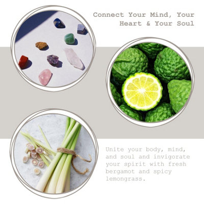 Bramble Bay - Crystal Infusions Soy Wax Scented Candle - 300g - Chakra - 3