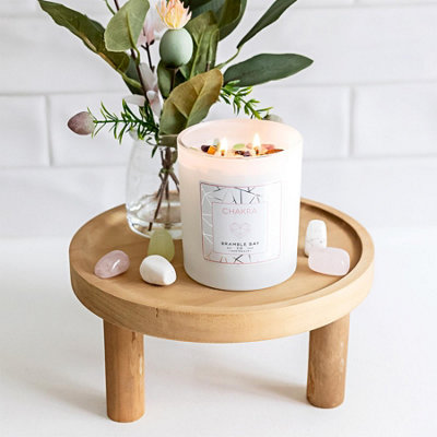 Bramble Bay - Crystal Infusions Soy Wax Scented Candle - 300g - Chakra - 7