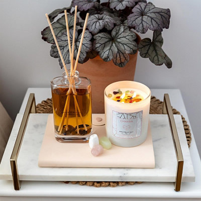 Bramble Bay - Crystal Infusions Soy Wax Scented Candle - 300g - Chakra - 5