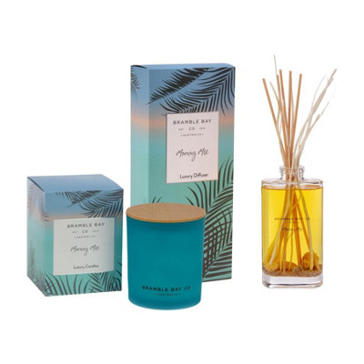 Bramble Bay - Oceania Scented Candle & Diffuser Set - 300g/150ml - Morning Mist - 2pc