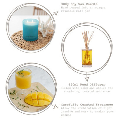 Bramble Bay - Oceania Scented Candle & Diffuser Set - 300g/150ml - Summer Days - 2pc