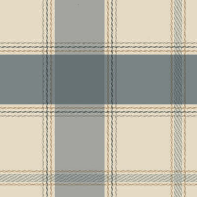 Bramble Check Wallpaper Blue Belgravia 2306