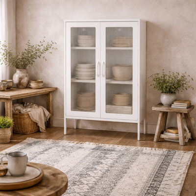 White Cabinet Glass Doornull