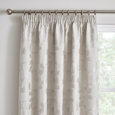 Bramford Woven Fully Lined Pair of Pencil Pleat Curtains
