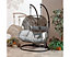Brampton Double Cocoon Hanging Rattan Egg Chair with Grey Cushions