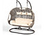 Brampton Triple Cocoon Hanging Rattan Egg Chair with Cream Cushions