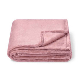 Brand Lab Fleece Blanket Blush Pink (One Size)