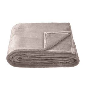 Brand Lab Fleece Plain Blanket Silver Grey (200cm x 150cm)