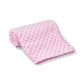 Brand Lab Minky Embossed Blanket Light Pink (One Size)