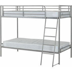 Brandon 3' Bunk Bed in Silver  flat-packed for easy home assembly