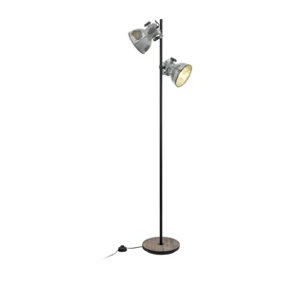 Branwen 2 Light Industrial Task Floor Lamp