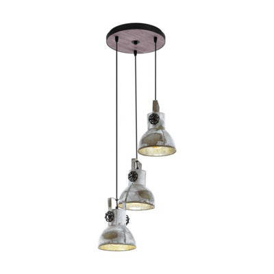 Branwen 3 Light Industrial Ceiling Pendant