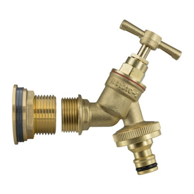 brass 1/2" water butt adaptor (requires a 26mm hole) - 5