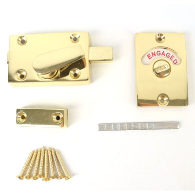 Brass Bathroom Indicator Bolt Vacant/Engaged Lock