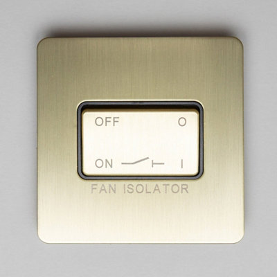 BRASS BEE Satin Brass Switches and Sockets - Straight Knurled Design ...