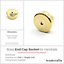 Brass End Cap Socket for Handrails 54mm - Single Unit