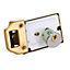 Brass Finish Front Door Lock Night Latch Rim Yale Type Cylinder Security Latch 10pk