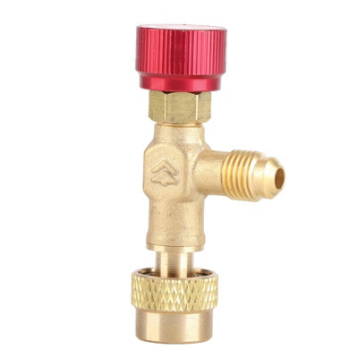 Brass Flow Control Valve 1/4"-5/16" for R410A Refrigerant Charging Hose