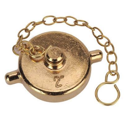 Brass Fuel Tank Filler Cap and Chain, 2 1/2 inch BSP