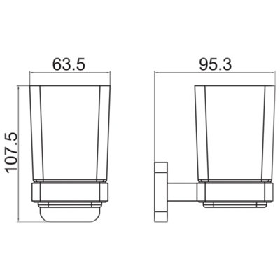 Brass Glass Tumbler Bathroom Toothbrush Products Wall Mounted Modern Holder