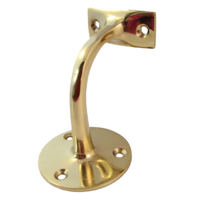 Brass Handrail Bracket Pack of 2 Bannister Stair Rail Support
