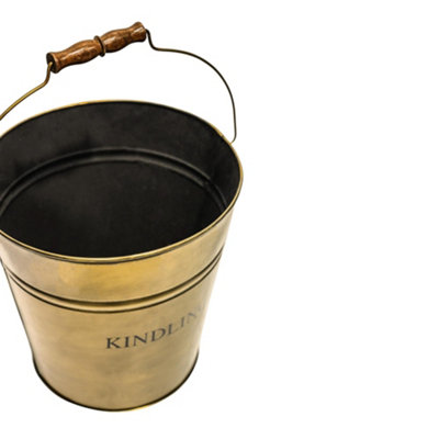 Brass Kindling Bucket Diam 30cm