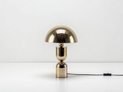 Brass mushroom dome table lamp