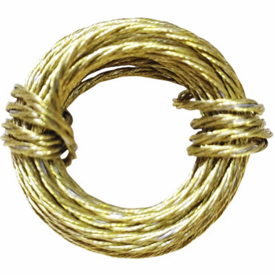 Brass Picture Wire No.3, 3 Metresx1.8mm Thick Break Weight 18Kg (40lb ...