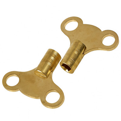 Brass Radiator Bleed Key Pack of 2 for Releasing Air from Radiators