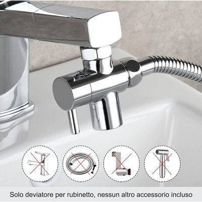 Brass Faucet Diverter Valve Adapter - M22 X M24 Connector For Counter Top Water Filters