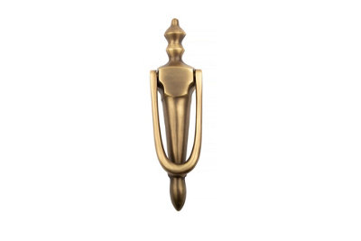 BRASS SLIMLINE DOOR KNOCKER  L185MM W45MM AB