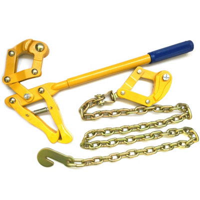 Brave Tools Heavy Duty Chain Strainer Monkey Cattle Wire Fence Puller Stretcher Tensioner